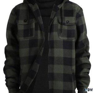 Warmth Gift -Men Plaid Fleece Lined Jackets