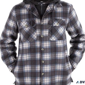 Find The Perfect Men s Plaid Fleece Lined Hooded Jacket