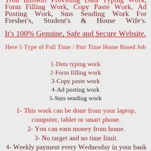 Part time home based data entry typing jobs