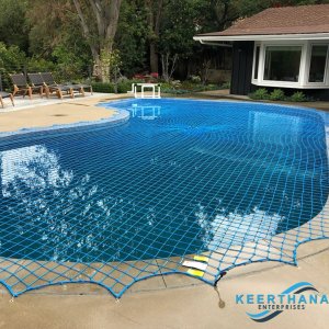 Swimming pool safety nets