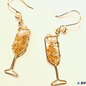 Champagne Glass Earrings