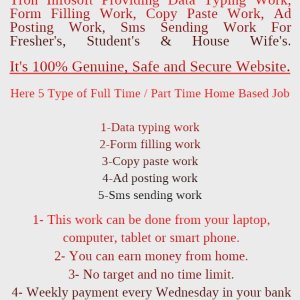 Home based form filling jobs / home based copy paste jobs