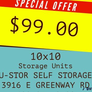 U-STOR SELF STORAGE 10x10 Units ONLY 99 Month