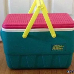VINTAGE COOLER JUG AND CAN HOLDERS