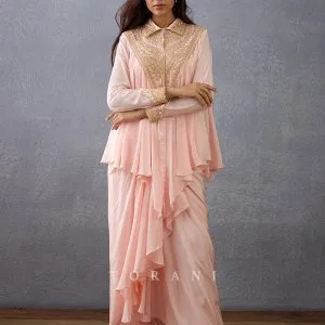 Gul mohar saroja dhoti pant kurta set by torani