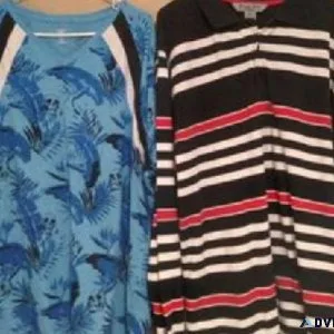 Mens shirts blue skulls and stripe sweater
