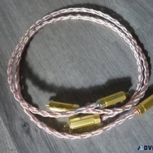 Hi End RCA Audio Cable  Sliver Copper Hy-bred