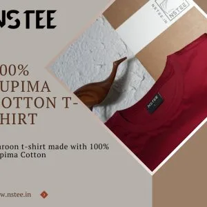 Best supima maroon colour t-shirt for men