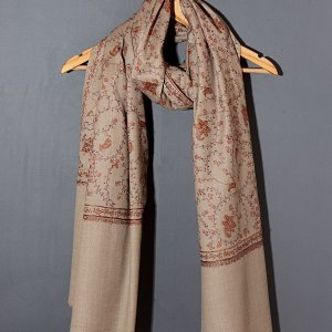 Buy hand embroidered kashmiri pashmina shawl at omvai