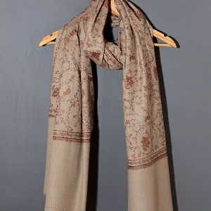Buy hand embroidered kashmiri pashmina shawl at omvai