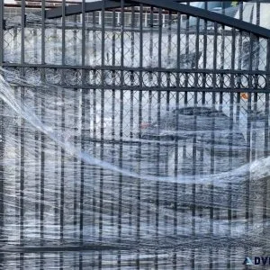 UNUSED 83&quotX80&quot BI-PARTING WROUGHT IRON GATES 