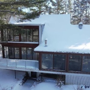 Unique architecture upscale waterfront house