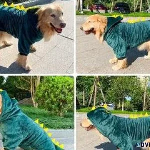 DOG HOODY JACKET WINTER WARM FLEECE DOG PAJAMA CLOTHES