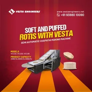 Semi automatic chapati making machine