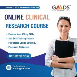 Get a clinical research course online offered by gaads learning