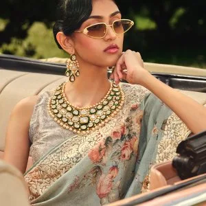 Diamond and gold eyewear