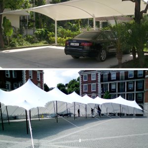 Protect your asset with a tensile car parking structure
