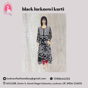 Black lucknowi kurti