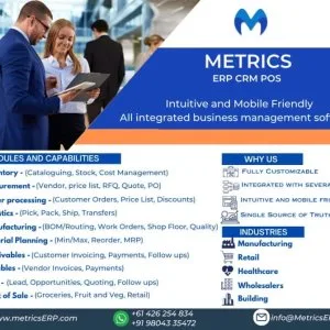 Best erp software in australia, best erp systems, | metricserp