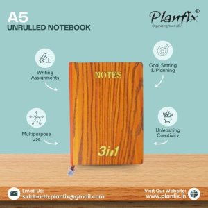 A5 wood notebook