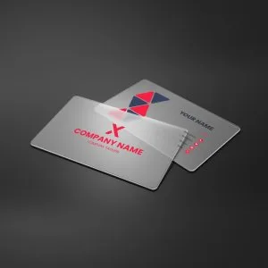 Transperent business card