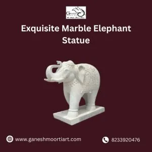 Exquisite marble elephant statue