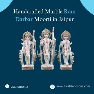 Handcrafted marble ram darbar moorti in jaipur