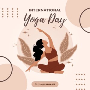 Personalized ai generated yoga day cards by varnz