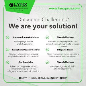 Outsourced architectural drafting & interior design challenges