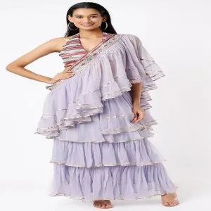 Frilll saree