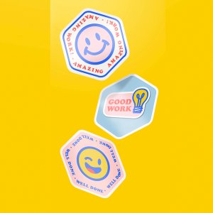 Custom shape stickers