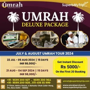 Get best deluxe umrah tour packages 2024