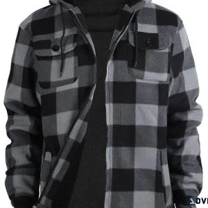 Christmas Sale 20% Off-Men s Plaid Fleece Lined Jacket