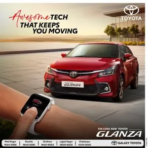 Buy toyota glanza at galaxy toyota showroom