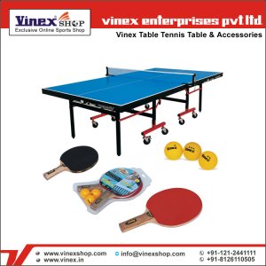 Table tennis table and accessories