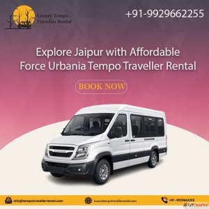Rent 10, 12, 17 seater force urbania tempo traveller in jaipur
