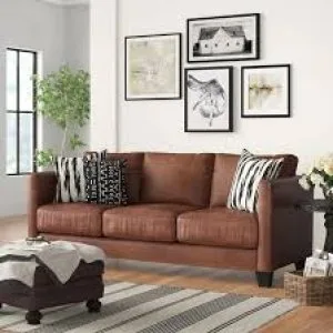  modern chic: 3-seater leather sofa collection 