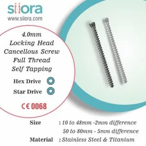 40 mm locking head cancellous screw full thread self tapping