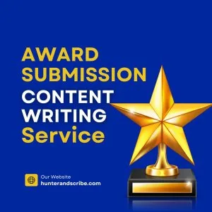 Award submissions writing services