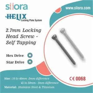 27 mm locking head screw self tapping
