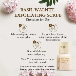 Basil walnut exfoliating scrub