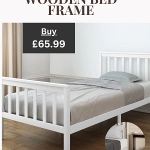 Stylish single wooden bed frame for cozy comfort
