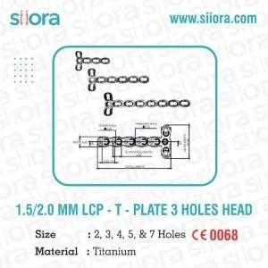 15/20 mm lcp - t-plate 3 holes head