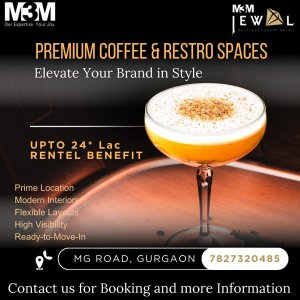 Gurgaon s m3m jewel mg road: opulent shops & restaurants