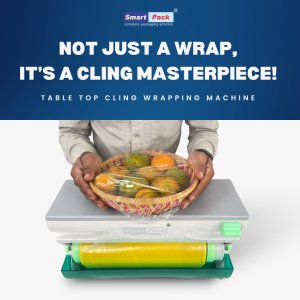 Table top cling film wrapping machine