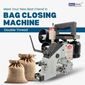Double thread bag closer machine