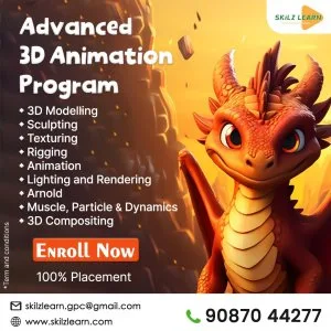 Best advanced 3d animation course in coimbatore