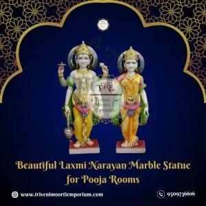 Beautiful laxmi narayan marble statue for pooja rooms