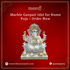 Marble ganpati idol for home puja – order now