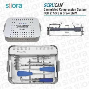 Scrucan cannulated compression system for 27/35 & 35/45 mm